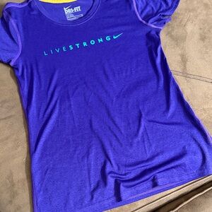 Nike Women's Purple Dri-FIT LIVESTRONG Tee